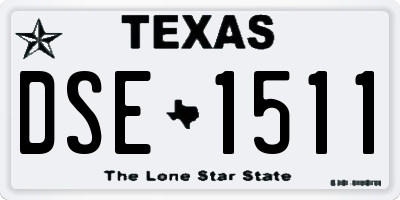 TX license plate DSE1511