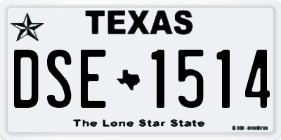 TX license plate DSE1514