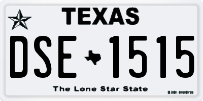 TX license plate DSE1515