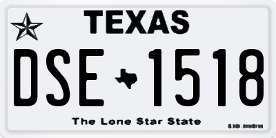 TX license plate DSE1518