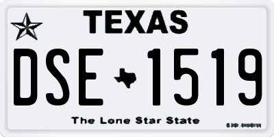 TX license plate DSE1519