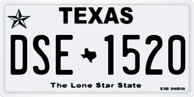 TX license plate DSE1520