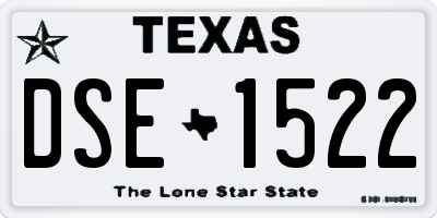 TX license plate DSE1522