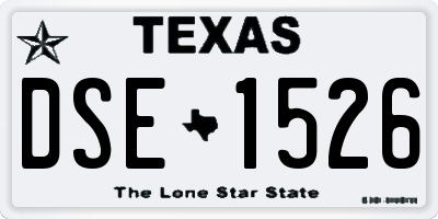 TX license plate DSE1526