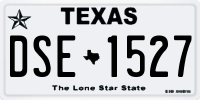 TX license plate DSE1527
