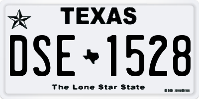 TX license plate DSE1528