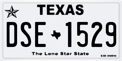 TX license plate DSE1529