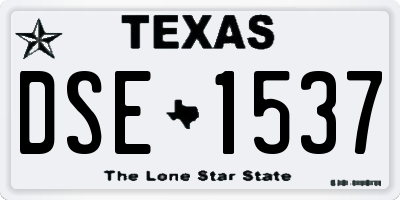 TX license plate DSE1537