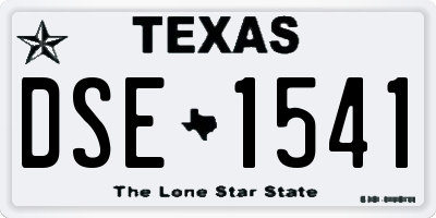 TX license plate DSE1541