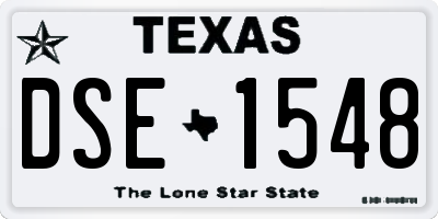 TX license plate DSE1548