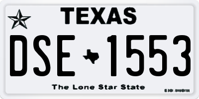 TX license plate DSE1553