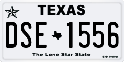 TX license plate DSE1556