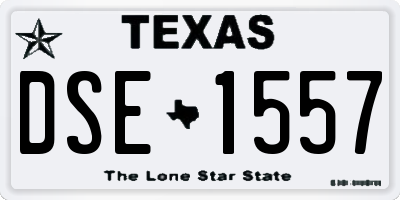 TX license plate DSE1557