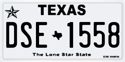 TX license plate DSE1558