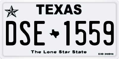 TX license plate DSE1559