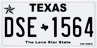 TX license plate DSE1564