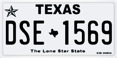 TX license plate DSE1569