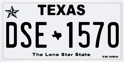 TX license plate DSE1570