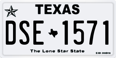 TX license plate DSE1571