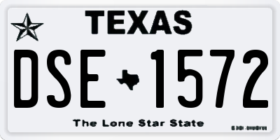 TX license plate DSE1572
