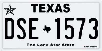 TX license plate DSE1573