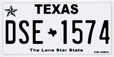 TX license plate DSE1574