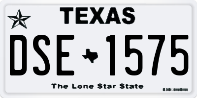 TX license plate DSE1575