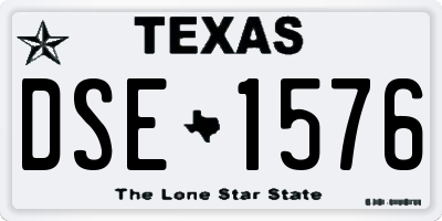 TX license plate DSE1576