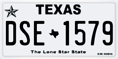 TX license plate DSE1579