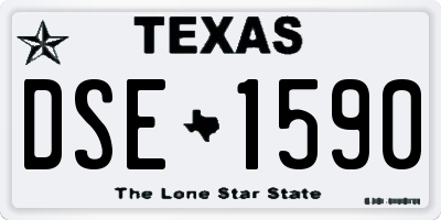 TX license plate DSE1590