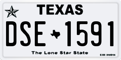 TX license plate DSE1591