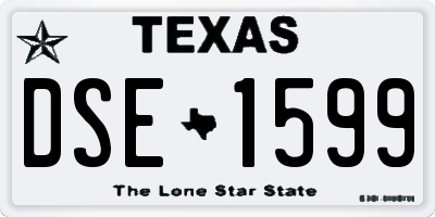 TX license plate DSE1599