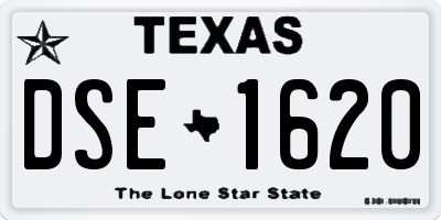 TX license plate DSE1620