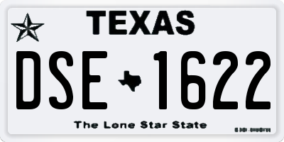 TX license plate DSE1622