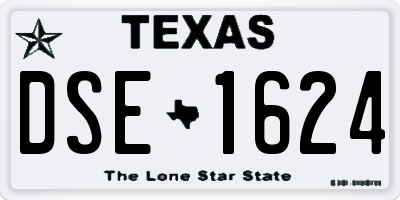 TX license plate DSE1624