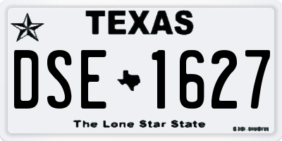 TX license plate DSE1627