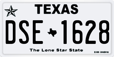 TX license plate DSE1628