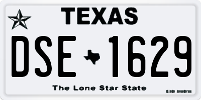 TX license plate DSE1629