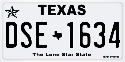 TX license plate DSE1634