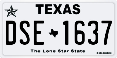 TX license plate DSE1637