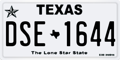 TX license plate DSE1644