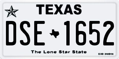 TX license plate DSE1652