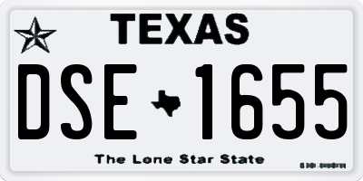 TX license plate DSE1655