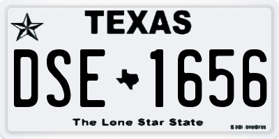 TX license plate DSE1656