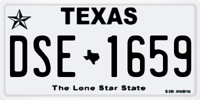 TX license plate DSE1659