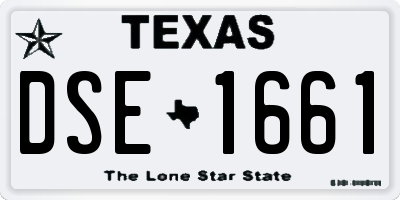 TX license plate DSE1661
