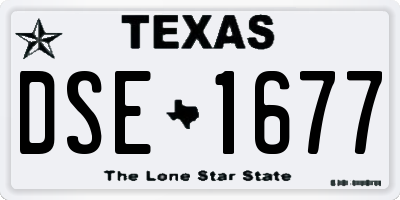 TX license plate DSE1677