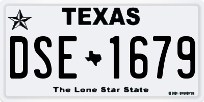 TX license plate DSE1679