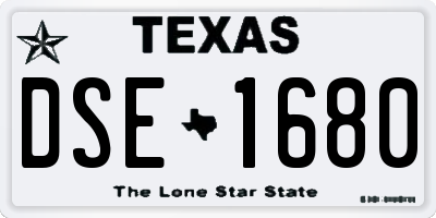 TX license plate DSE1680