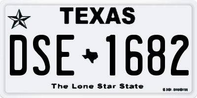 TX license plate DSE1682